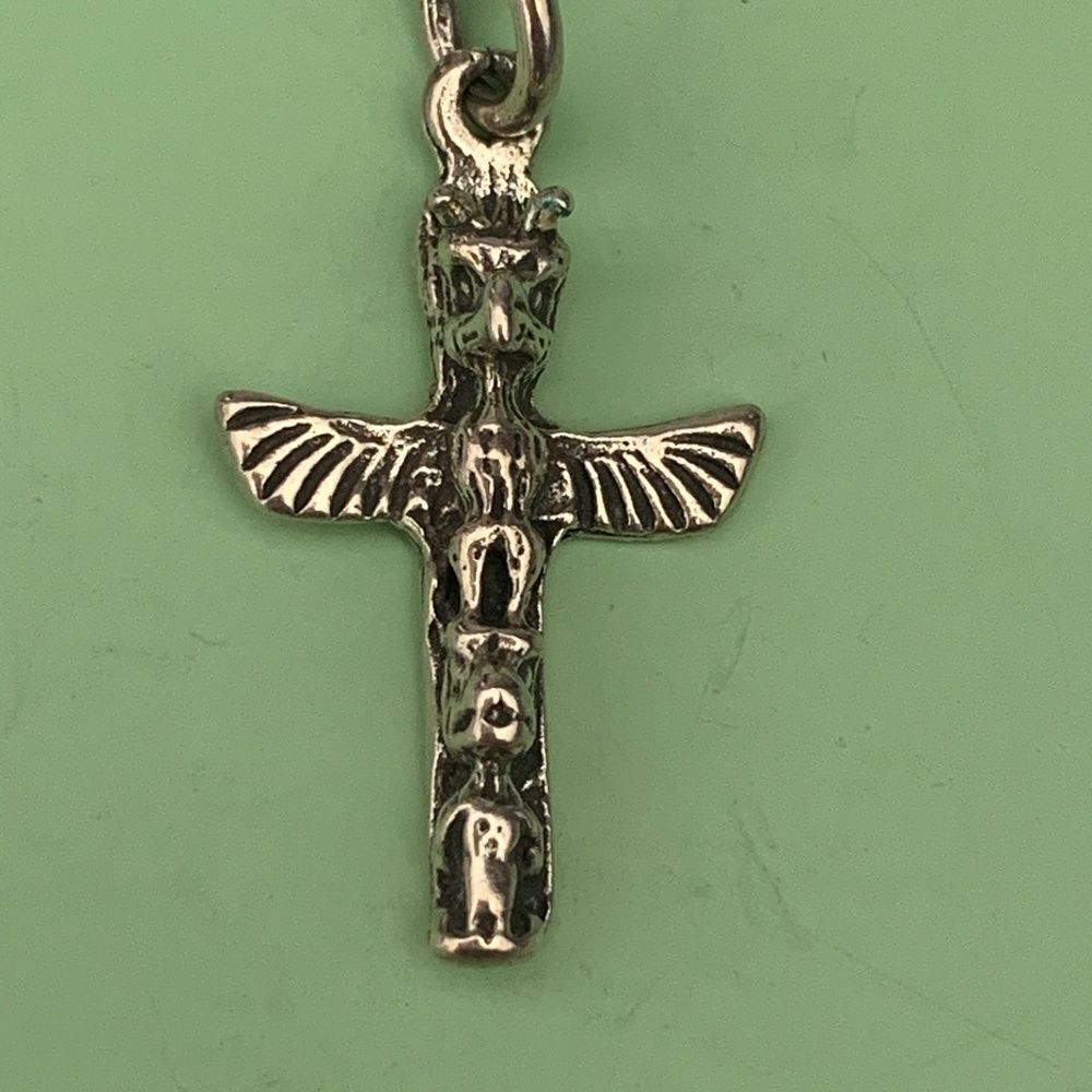 .925 Totem Pole Sterling Silver Jewelry Charm #southwestern